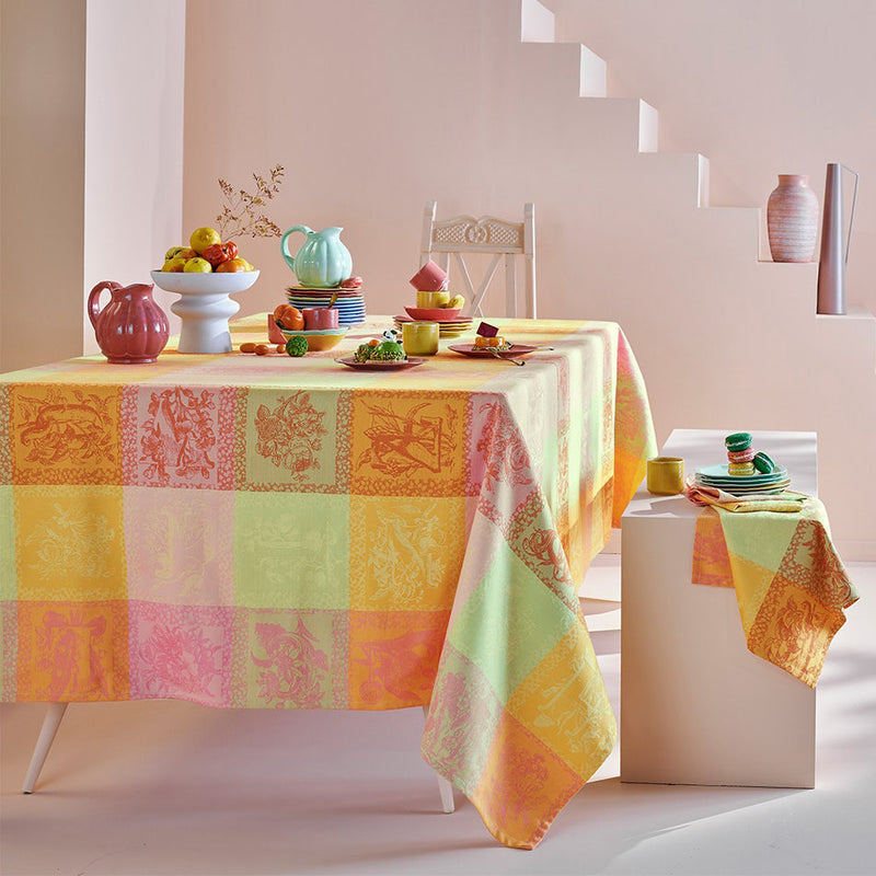 Garnier Thiebaut Mille Abecedaire Chatoyant Jacquard Tablecloth