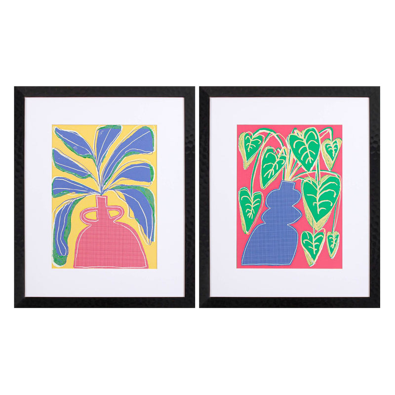 Folk Floral A Framed Art Set of 2