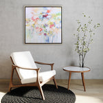 Floral Burst Abstract Canvas Framed Art