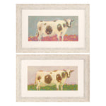 Woodard Moo Cash Pension Framed Art Set of 2