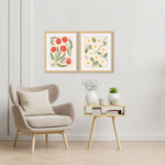 Hegre Embroidery Florals A Framed Art Set of 2