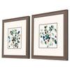 Jensen Blue Leaves Branch Framed Art Set of 2