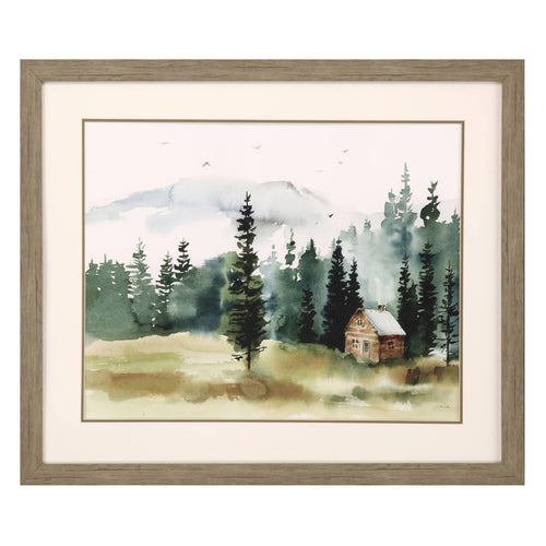 Cabin In The Woods Framed Art