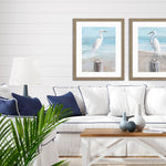 Nai Seaside Egret Framed Art