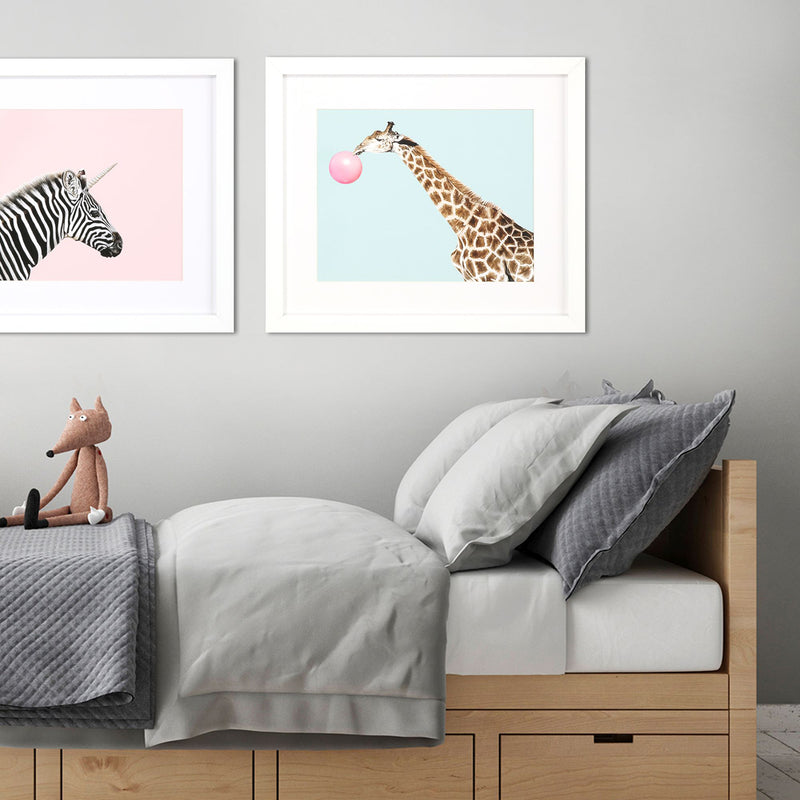 Gibb Giraffe Pop Framed Art