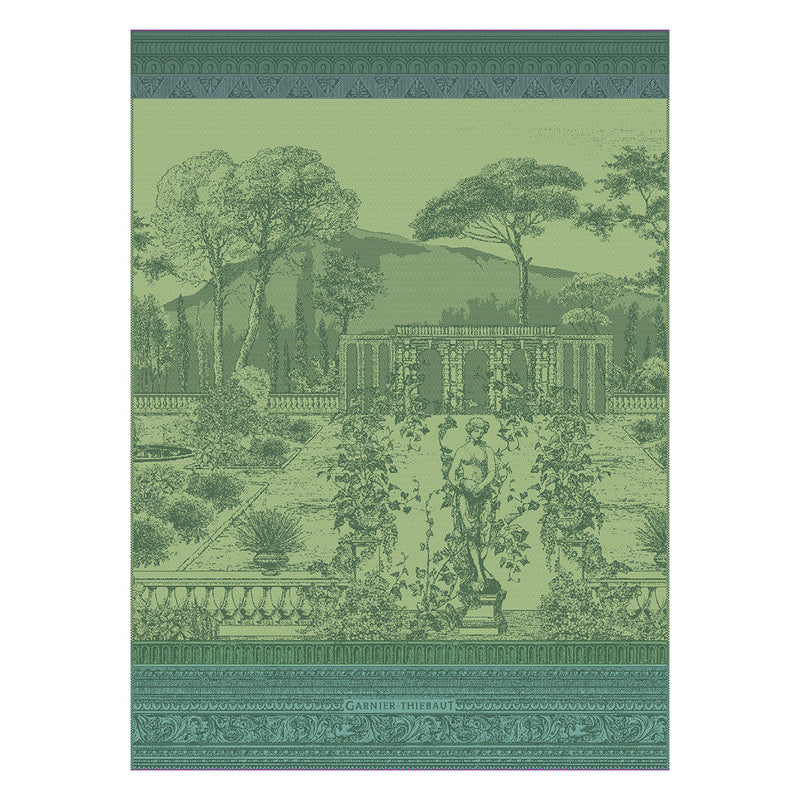 Garnier Thiebaut Jardin Spirituel Vert Jacquard Kitchen Towel Set of 4