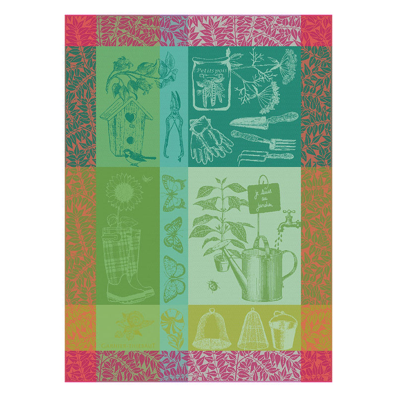 Garnier Thiebaut Mon Petit Jardin Printemps Jacquard Kitchen Towel Set of 4