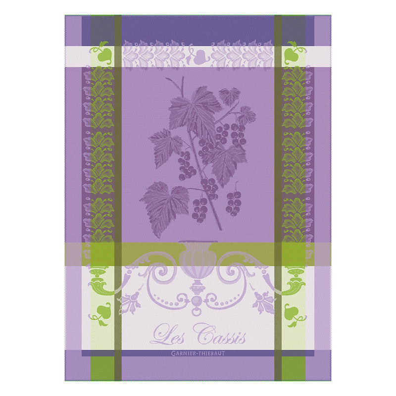 Garnier Thiebaut Les Cassis Purple Jacquard Kitchen Towel Set of 4