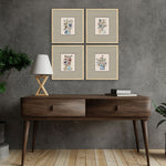 Nohren Floral Sketch Framed Art Set of 4