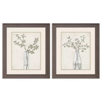 Medley Serenity Leaves Framed Art Set of 2