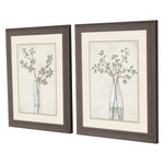 Medley Serenity Leaves Framed Art Set of 2