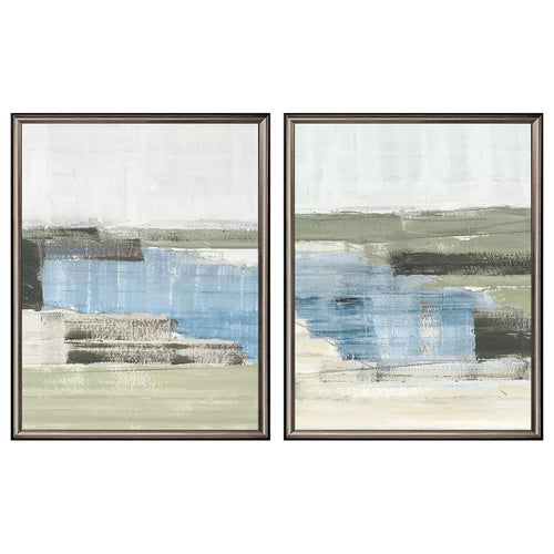 Cartissi Green Landscape Framed Art Set of 2