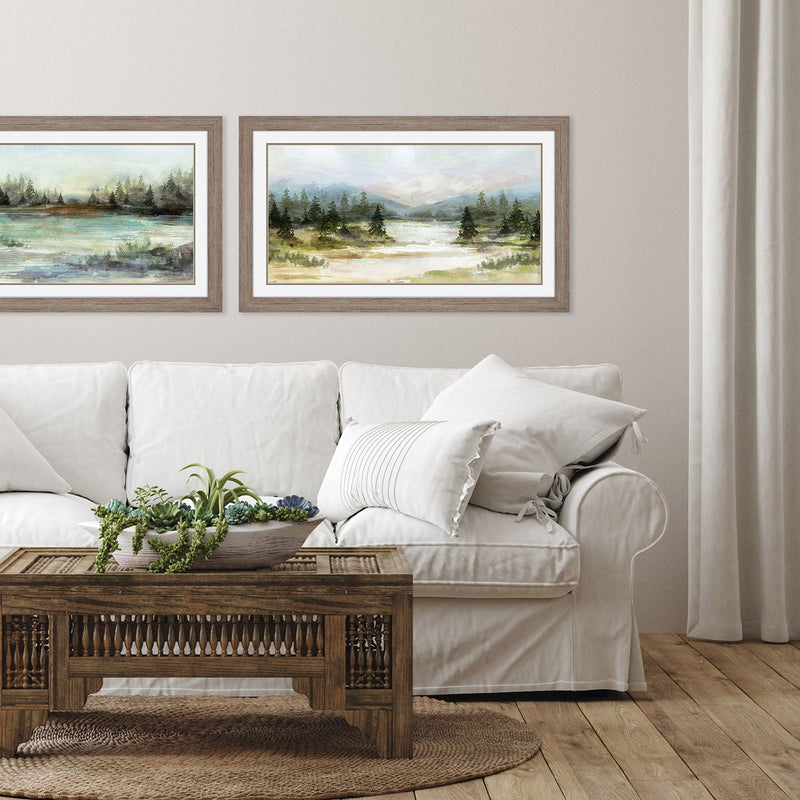 Blue River View II Framed Art