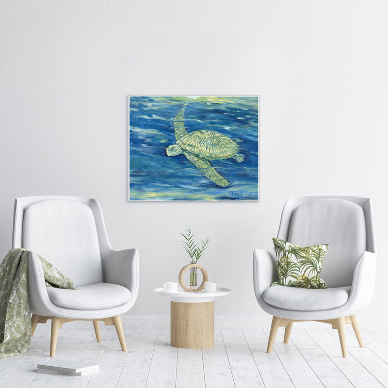 Brent Lagoon Turtle II Canvas Art