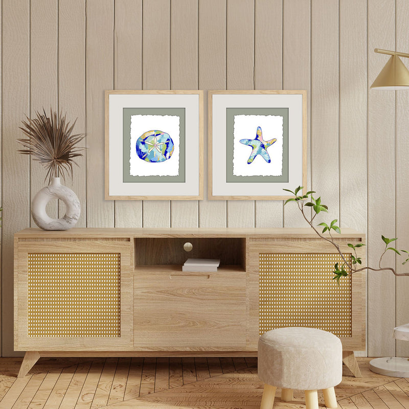 Nohren Fun Sea Life Framed Art Set of 2