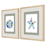 Nohren Fun Sea Life Framed Art Set of 2