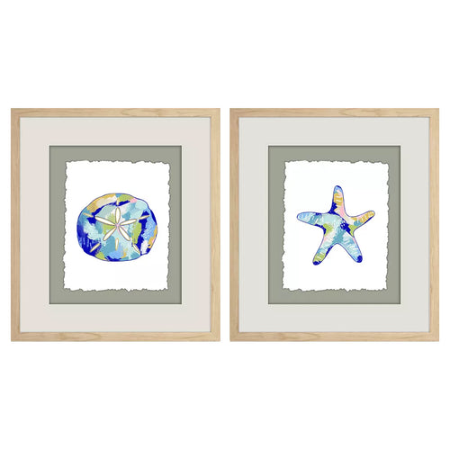 Nohren Fun Sea Life Framed Art Set of 2