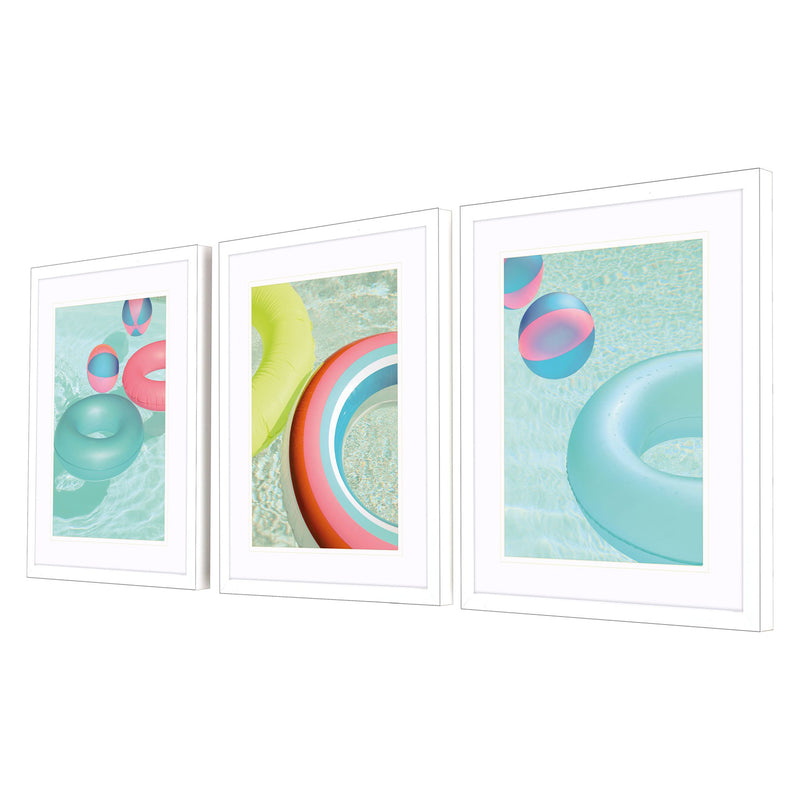 Okula Summer Chill Framed Art Set of 3