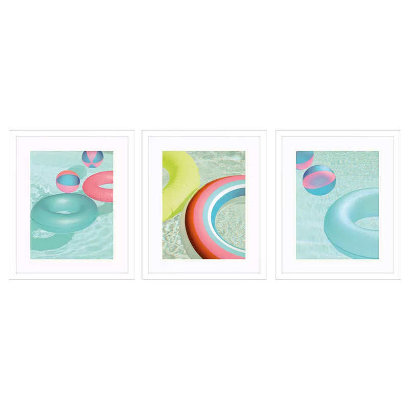 Okula Summer Chill Framed Art Set of 3