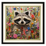 Roozbeh Patchwork Racoon Framed Art