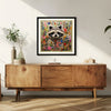 Roozbeh Patchwork Racoon Framed Art