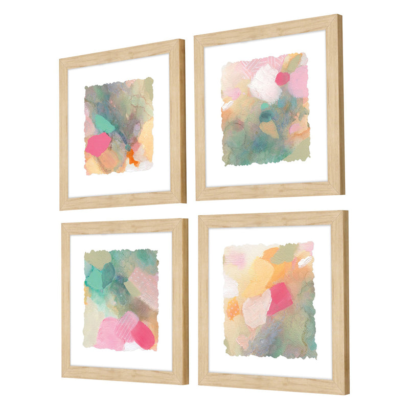 Robinson Seagrass Pastels Framed Art Set of 4