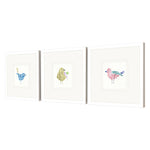 Inspire Studio Conversation Birds II Framed Art Set of 3