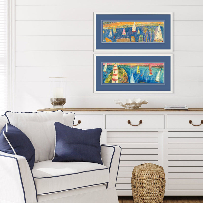 Woodard Sitting on the Dock Framed Art Set of 2