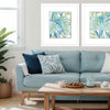 Vess Aqua Tropical Leaves I Framed Art