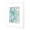 Vess Aqua Tropical Leaves I Framed Art