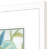 Vess Aqua Tropical Leaves I Framed Art