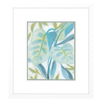 Vess Aqua Tropical Leaves II Framed Art