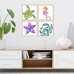 Brent Nassau Sea Life Framed Art Set of 4