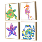 Brent Nassau Sea Life Framed Art Set of 4