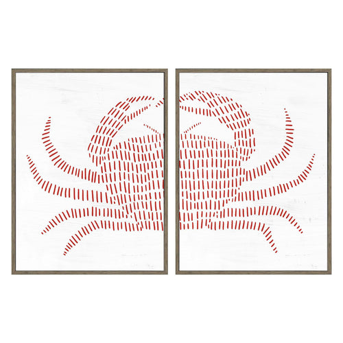 Jetty Spotted Crab Framed Art Set of 2