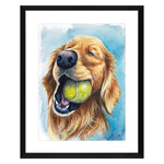 Kivi Ball is Life - Golden Framed Art