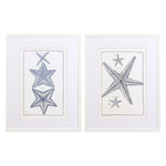 Vision Studio Blue Sea Stars A Framed Art Set of 2