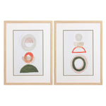 Hazel Crescent Lunar Framed Art Set of 2