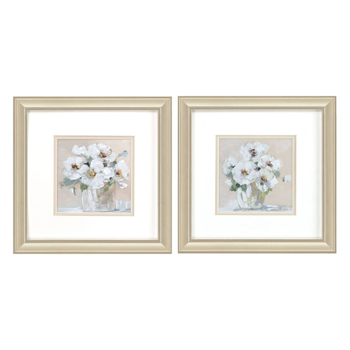 Swatland Sof Whites Framed Art Set of 2