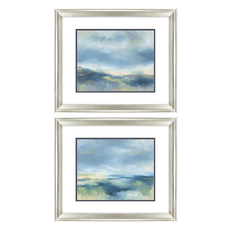 Keusder Buttermilk Coastal Framed Art Set of 2