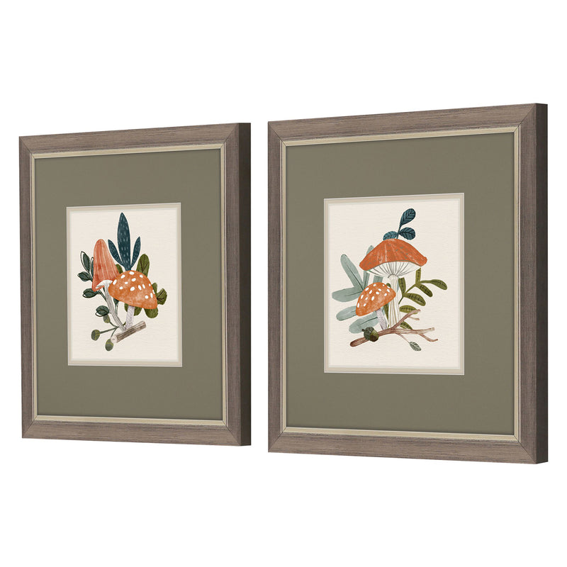 Nicoll Amanita Mushroom Framed Art Set of 2