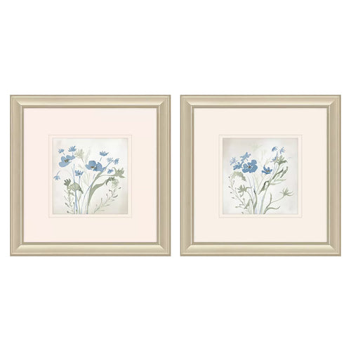 Price Blue Wildflowers Framed Art Set of 2