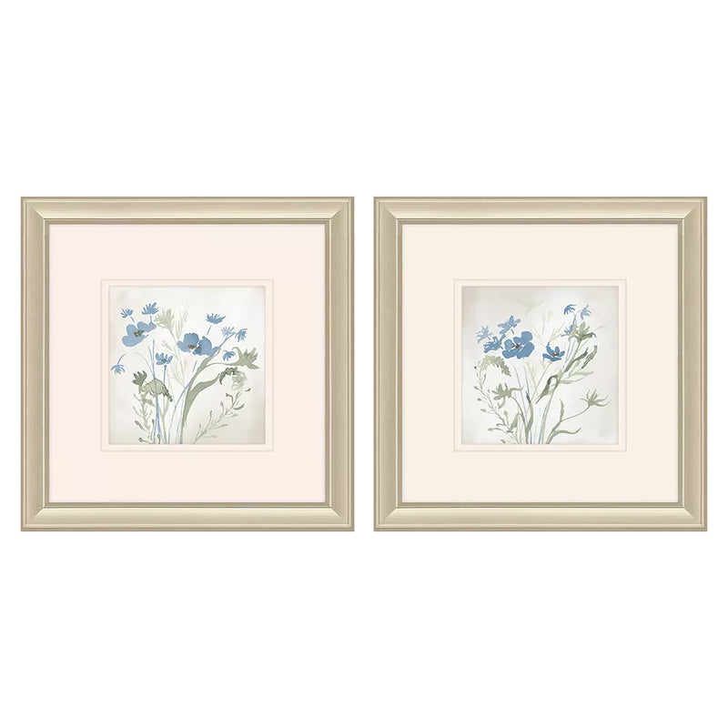 Price Blue Wildflowers Framed Art Set of 2