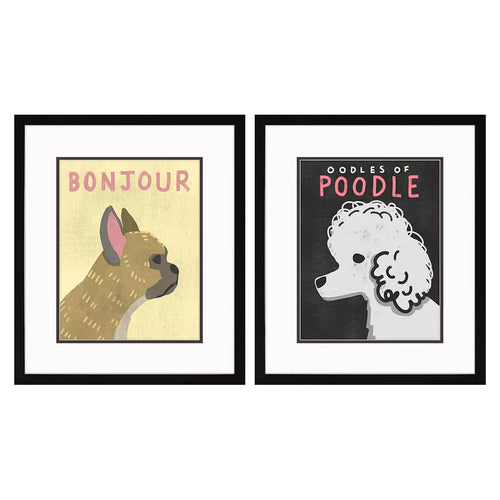 Inner Circle Dogs II Framed Art Set of 2