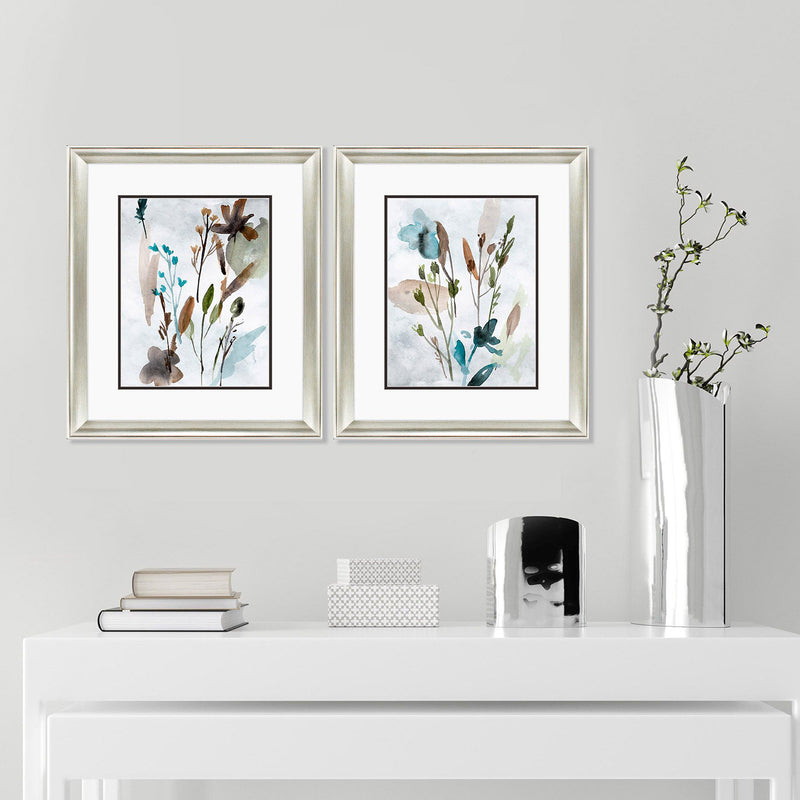 Wang Watercolor Wildflower Framed Art Set of 2