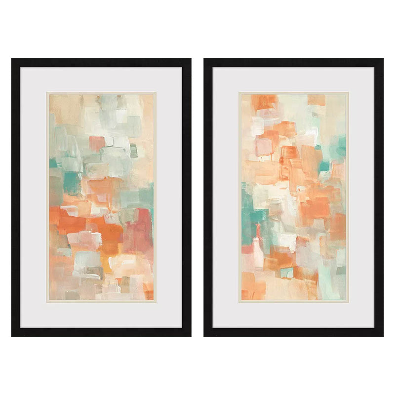 Loreth Retro ity Panel Framed Art Set of 2