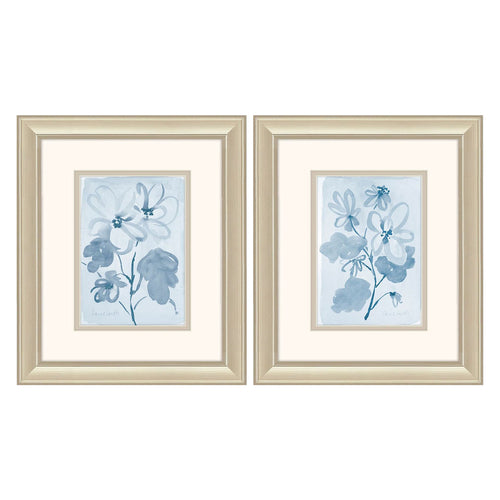 Loreth Dream Blue Blossom Framed Art Set of 2