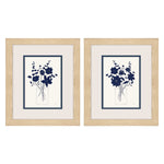 Nan Indigo Sketch Framed Art Set of 2