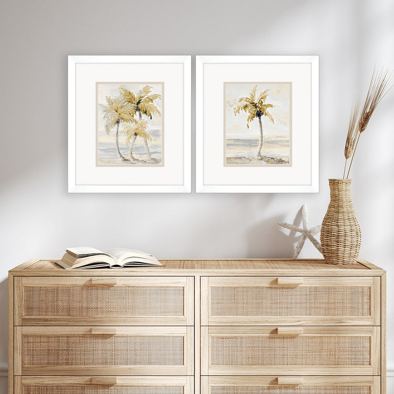 Loreth Gold Palm in Paradise Framed Art Set of 2