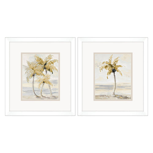 Loreth Gold Palm in Paradise Framed Art Set of 2